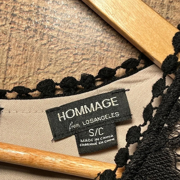 Hommage Los Angeles Women's size Small Black Lace Romper Bodycon Sexy - Picture 5 of 5